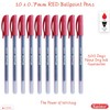 SAINO Fine-X Ballpoint Pens, RED, 0.7mm Fine Point, Pack of