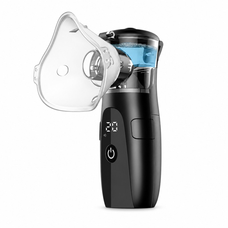 Portable Mesh Nebulizer-Style Mist Device with LED Display – Quiet