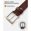 CHAOREN Brown Leather Belt Men - Full Grain Leather Belts