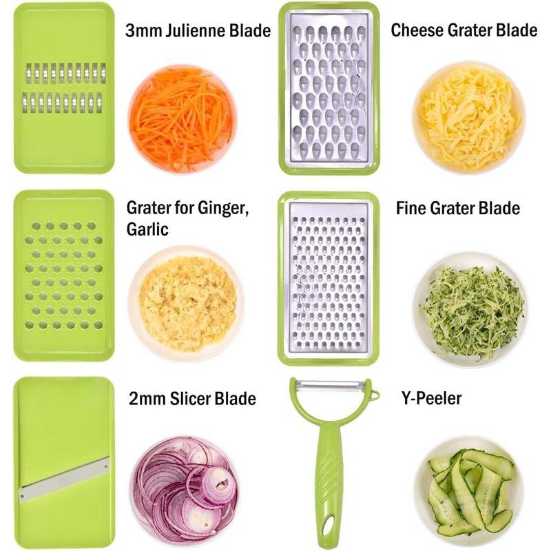 Katleay 5 in 1 Vegetable Slicer Manual Vegetable Slicer with
