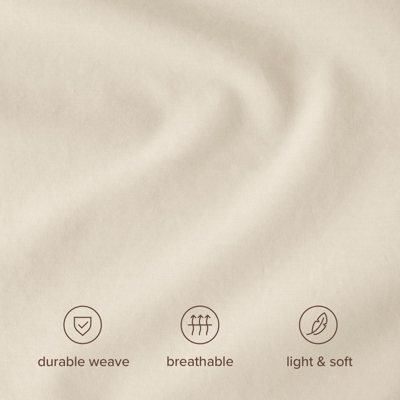 Bare Home 100% Organic Cotton Split Head Flex King Sheet