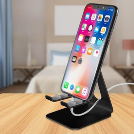 Phone Holder Stand for Desk, Plastic, Cell Phone Desktop Mount