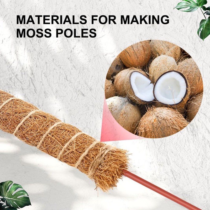 Moss Pole 4pcs 70cm Poles for Plants Bendable Plant Supports