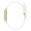 GUESS Factory Gold-Tone and White Square Analog Watch