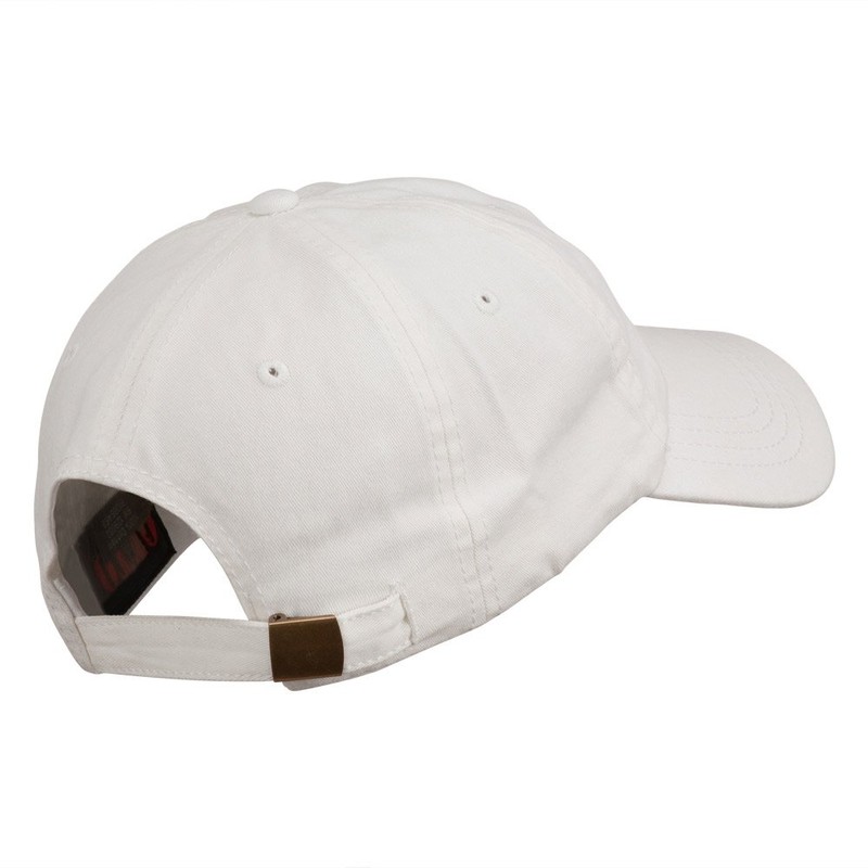 Bison Mascots Embroidered Washed Cap - White OSFM