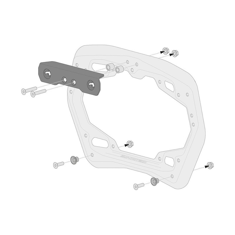 SW-Motech KFT.00.152.22800/B PRO Side Carrier Adapter Kit for Givi Trekker