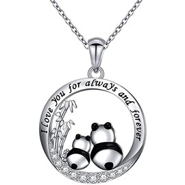 Panda Gifts Necklace for Women Girls Panda Necklaces for Mom Mother Mother's Day Birthday Gift for Wife Daughter Panda Pendant Necklace for Girlfriend Sister Pandas Jewelry