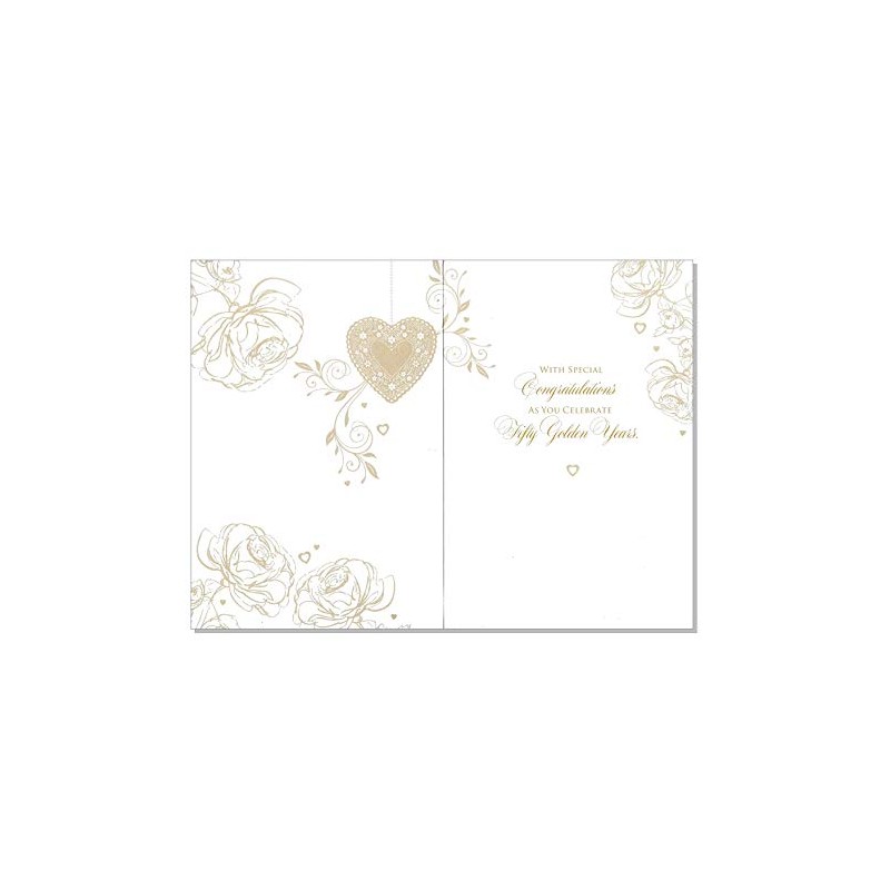 Golden Anniversary Card - 50 Years Special Couple Wedding Anniversary