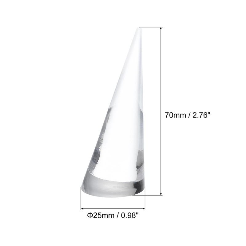 sourcing map Pack of 6 Acrylic Ring Display Holder Solid