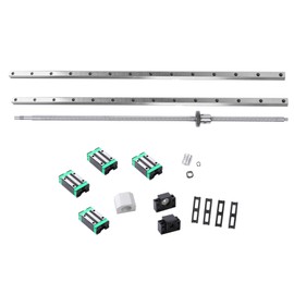findmall 2 Pcs HGR20-800mm Linear Rail 1Pcs SFU1605 Ballscrew BF12/BK12 Blocks for CNC DIY