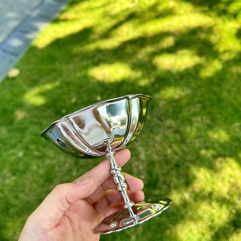 Stainless Steel Ice Cream Bowl, Pudding Cups, Sundae Trifle Bowl
