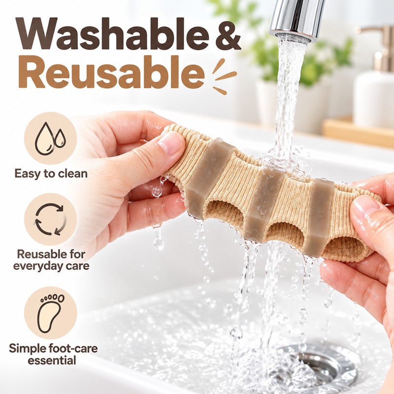 Silicone Toe Separator for Everyday Foot Care – Reusable 3-Hole