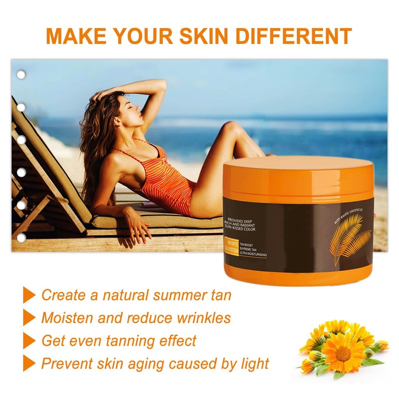 2PCS Intensive Tanning Gel, Tanning Accelerator Cream for Outdoor Sunlight,
