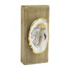 Mud Pie Reclaimed Wood Christmas Nativity Oyster Shell Plaque, Angel