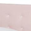 Bowery Hill Light Pink Upholstered Twin Size Panel Bed
