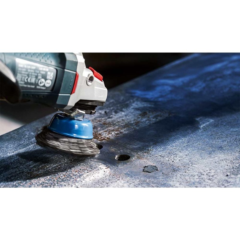 Bosch 1x PRO Steel Longlife Cup Brush, Knotted Wire for