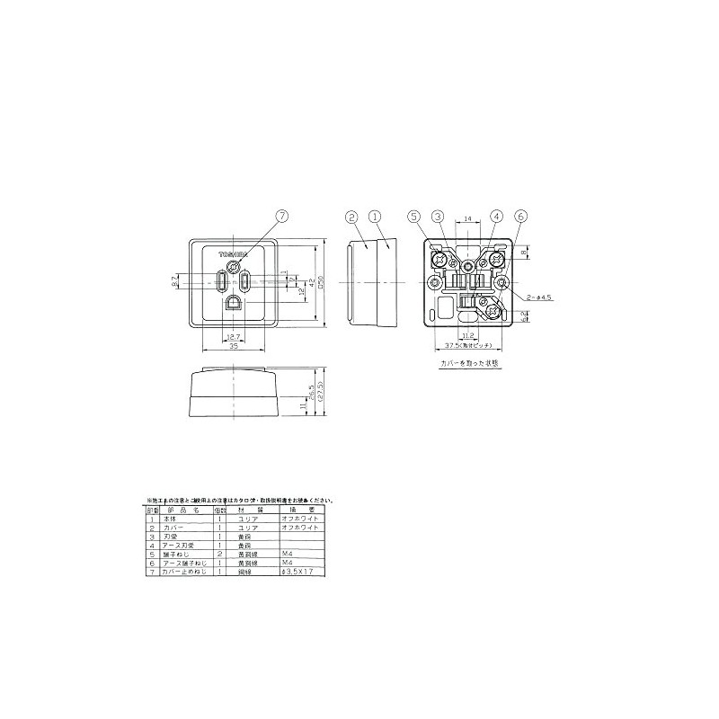 Toshiba Light Tech Exposed Outlet DC111EW