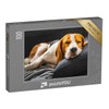 puzzleYOU: Jigsaw Puzzle 100 Piece "Adorable Beagle on the Sofa,