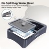 UPSKY 3-in-1 Elevated Dog Bowls Slow Feeder, Adjustable Stand, Stainless