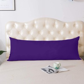 Cotton Delight Body Pillow Cover Pillowcase 20 x 48 Zipper Closure 100% Cotton Blend Premium 1pc Purple Body Pillowcases Pillow Covers, 20 x 48 inch