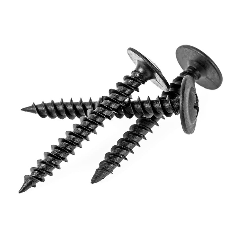 BCP Fasteners #8 x 1-1/4", 100 Qty Black Wood Screws