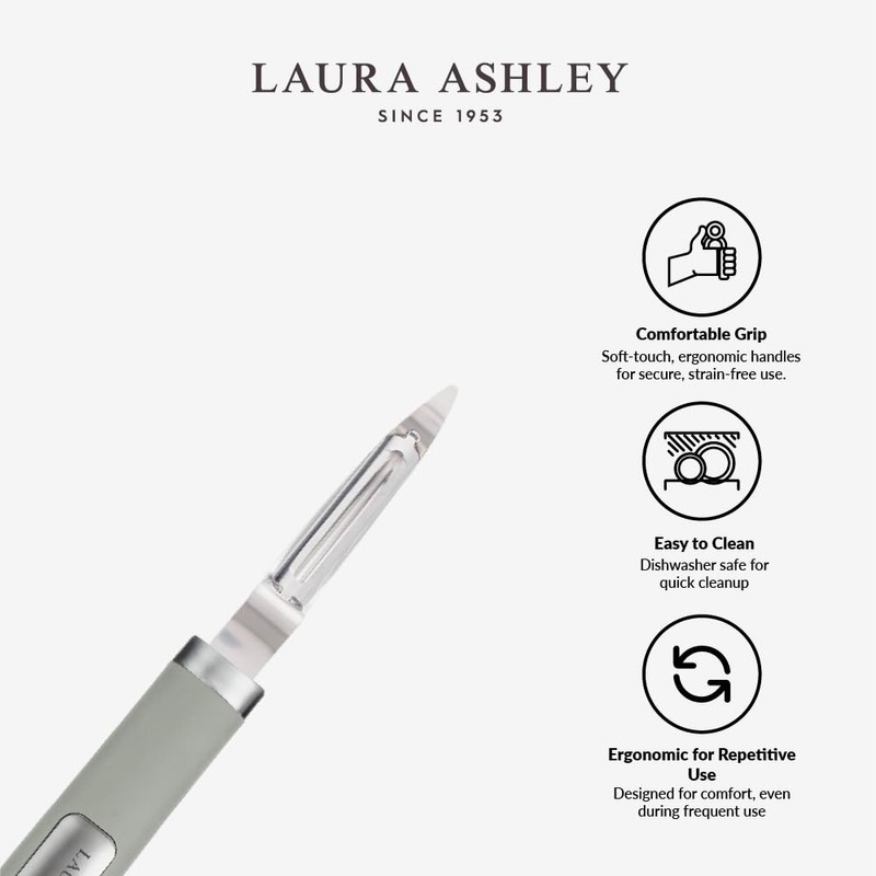 Laura Ashley Stainless Steel Fruit and Vegetable Peeler with Ergonomic