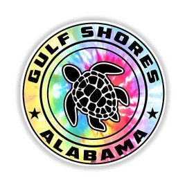Gulf Shores Alabama Sea Turtle 3.5" Vinyl Sticker Decal Indoor Or Outdoor Laptop Bumper Car Truck Luggage Cooler