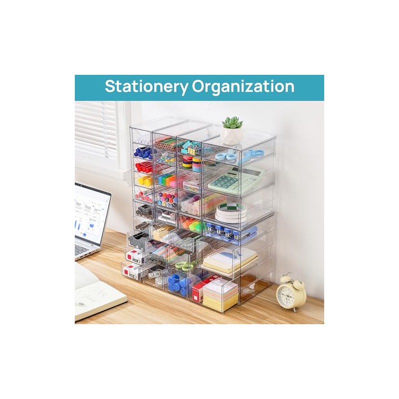Vtopmart Acrylic Organizer with 32 Drawers, Desk Organizers and Accessories,