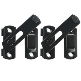 Alise 2 Pcs Stainless Steel Gate Latches Flip Latch Safety Door Lock,3-Inch Matte Black