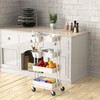 Simple Houseware 4-Tier Multifunctional Rolling Utility Cart with Hanging Buckets,
