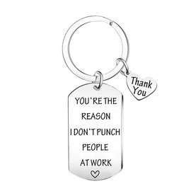 Funny Gifts for Coworker Appreciation Keychain for Coworker Boss Employee Social Worker Going Away Leaving Gifts Goodbye Farewell Gifts Retirement Gift Thank You Keyring Gifts for Coworker Colleagues