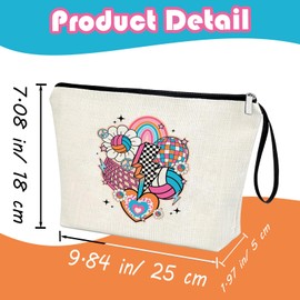 Virfuntaki Volleyball Gifts for Her Volleyball Zipper Makeup Bag Volleyball Coach Volleyball Team Gifts Volleyball for Girl Mom Player Volleyball Lovers Fans Birthday Gifts for Women Girl, White