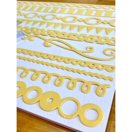 Bazzill Basics Paper JUST THE EDGE Cardstock BAZZILL 20-12” Lemon Drop Yellow SCRAPBOOKING Journaling