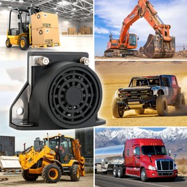 2PCS Backup Alarm for Truck 110DB 12-48V Beeper Warning Alarm Buzzer Siren Waterproof horn with Super Loud Beeper Tone for Trucks,forklifts,Lorry Heavy Vehicles