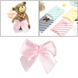 HEALLILY 100pcs Mini Ribbon Bows Pink：DIY Ribbon Bow Satin Sewing Scrapbooking Wedding Craft Bows Hair Accessories DIY Craft Appliques Pink Small Ribbon Bow