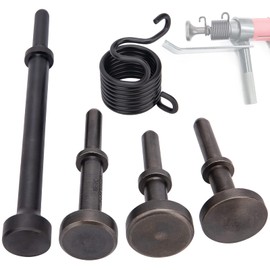 Smoothing Air Hammer Bits Set, 5Pcs Smoothing Air Hammer Tool Kit Air Hammer Accessories Extended Length Pneumatic Chisel Bits with Spring, by ZMCYNG