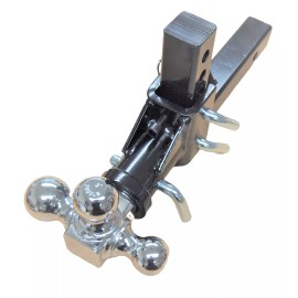 EAGLE KING PRODUCTS Swivel Triple Ball Tri-Ball Adjustable Trailer Drop Tow Hitch Mount 2" Receiver