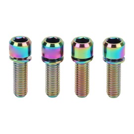 4 Pcs Bike Brake Lever Fixed Screws M6x18mm Titanium Alloy Rust Resistance Bike Screws Mountain Bike Accessories Colorful