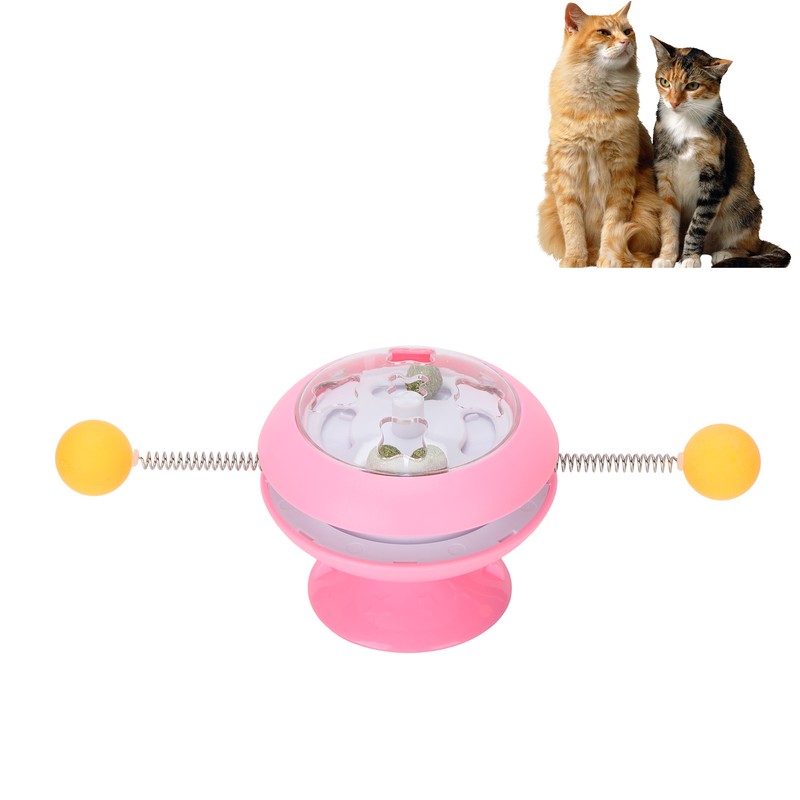 Windmill Spring Interactive Cat Catnip Toy Funny Cat Turntable Teasing