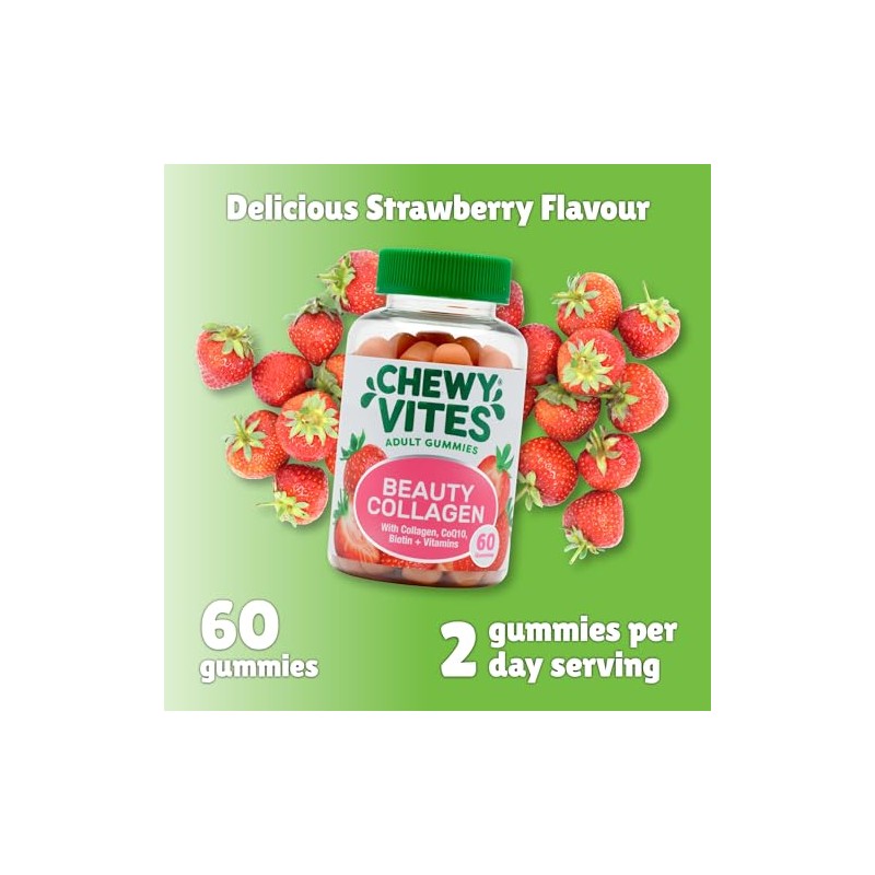 Chewy Vites Beauty Collagen Gummies with Biotin, 60 Count