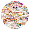 Fujitoya 100 Sheet Sticker Set, Waterproof, Rainbow, Decal, Stylish