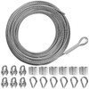 1/4" Wire Rope,50FT 304 Stainless Steel Wire Cable Kit,7x19 Strand