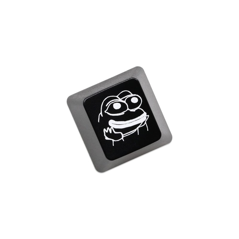 KPREPUBLIC Novelty Shine Through Keycaps ABS Etched Back lit Black
