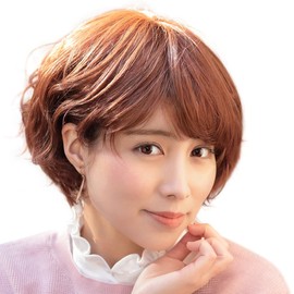 Montblanc Short Wig, Partially Hand Planted, Made in Japan, Feminine Short, Comb Hair, Random Curl, Short Perm, 5 Colors (Cafe Mocha)