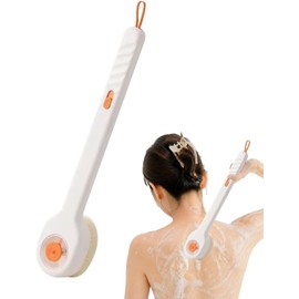 Cepillo exfoliante de espalda para ducha con dispensador de líquido y cerdas suaves
