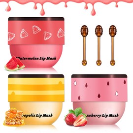 3 bálsamos labiales de abeja, olla hidratante durante la noche