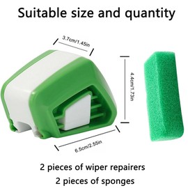 Windscreen Wiper Cutter, Pack of 2 Windscreen Wiper Restorer, Windscreen Wiper Trimmer Restorer with Cleaning Sponge, Windscreen Wiper Repair Tool, Windscreen Scratches