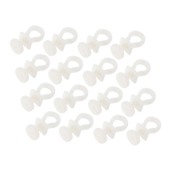 Operitacx 30pcs Beige Plastic Curtain Track Rollers for Ceiling Mounted