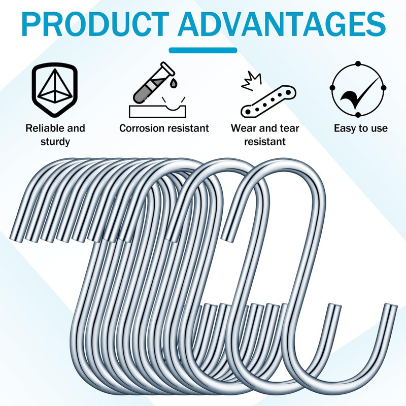 Yaocom 100 Pcs Tarp Strap Bungee Cord S Hooks Steel