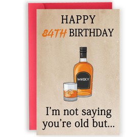 Abeletree Happy 84th Birthday Cards Gifts for Women Men, Funny 84 Year Old Birthday Decorations for Dad Mom Grandpa Grandma, Great 84th Bday Gifts for Woman Man
